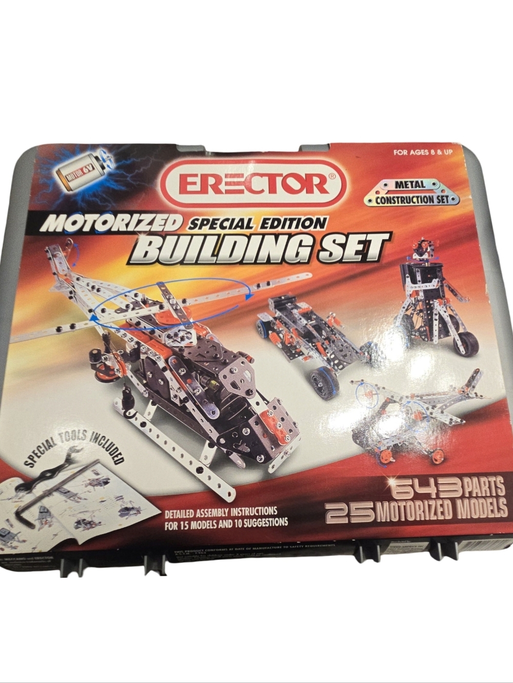 ERECTOR Motorized Special Edition Building Set - Silver & Black SEALED NEW